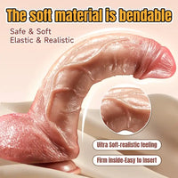 10.02in Realistic Large Hands-Free With Suction Cup Silicone Dildo