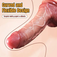 10.02in Realistic Large Hands-Free With Suction Cup Silicone Dildo