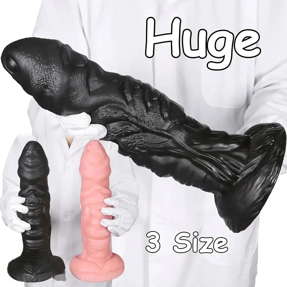 10.03in 11.41in 13.38in Monster Creature Fantasy Huge Realistic PVC Dildo