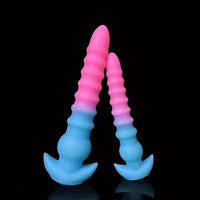 10.03in 12.2in Colorful Luminous Silicone Anal Plug Large Soft Dildo