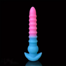 10.03in 12.2in Colorful Luminous Silicone Anal Plug Large Soft Dildo