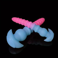 10.03in 12.2in Colorful Luminous Silicone Anal Plug Large Soft Dildo