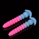 10.03in 12.2in Colorful Luminous Silicone Anal Plug Large Soft Dildo