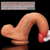 10.03in 9.25in 13in Soft Silicone Big Lifelike Dual Density Dildo