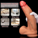 10.03in 9.25in 13in Soft Silicone Big Lifelike Dual Density Dildo