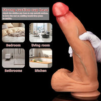 10.03in 9.25in 13in Soft Silicone Big Lifelike Dual Density Dildo
