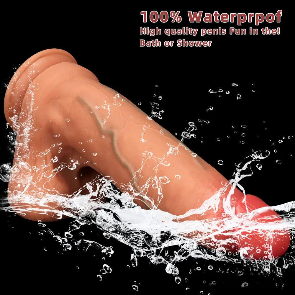 10.03in 9.25in 13in Soft Silicone Big Lifelike Dual Density Dildo