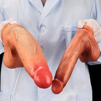 10.03in 9.25in 13in Soft Silicone Big Lifelike Dual Density Dildo