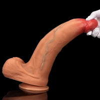 10.03in 9.25in 13in Soft Silicone Big Lifelike Dual Density Dildo
