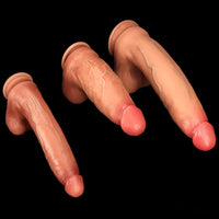10.03in 9.25in 13in Soft Silicone Big Lifelike Dual Density Dildo