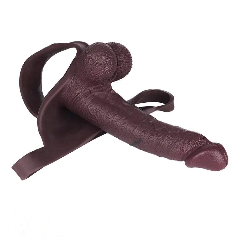 10.03in Hollow Strap on Dildo Panty Big Wearable Cock Dildo For Women