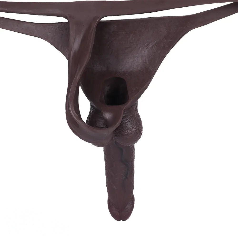 10.03in Hollow Strap on Dildo Panty Big Wearable Cock Dildo For Women