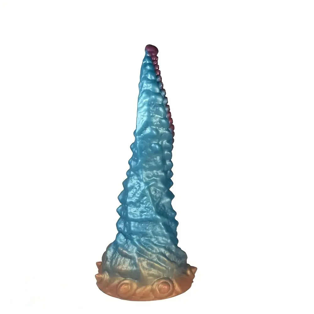 10.03in Octopus Silicone Anal Plug Portable Realistic Tentacle Texture Dildo