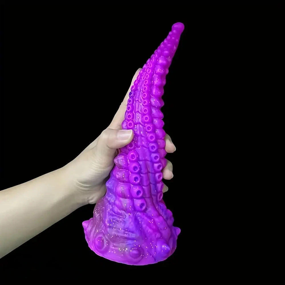 10.03in Octopus Silicone Anal Plug Portable Realistic Tentacle Texture Dildo