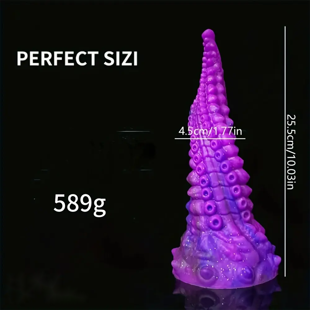 10.03in Octopus Silicone Anal Plug Portable Realistic Tentacle Texture Dildo