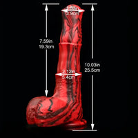 10.03in Realistic Horse Silicone Fantasy Flexible Big Dildo For Vagina