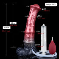 10.03in Realistic Horse Squirting Silicone Animal Cock Fantasy Dildo