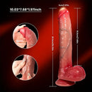 10.03in Rotation Vibrating Heating Large Lifelike Automatic Dildo
