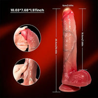 10.03in Rotation Vibrating Heating Large Lifelike Automatic Dildo