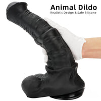 10.04in 11.41in 13.38in Big Black Thick Horse Penis Dildo Sex Toy