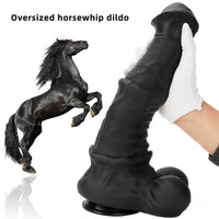 10.04in 11.41in 13.38in Big Black Thick Horse Penis Dildo Sex Toy