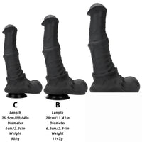 10.04in 11.41in 13.38in Big Black Thick Horse Penis Dildo Sex Toy
