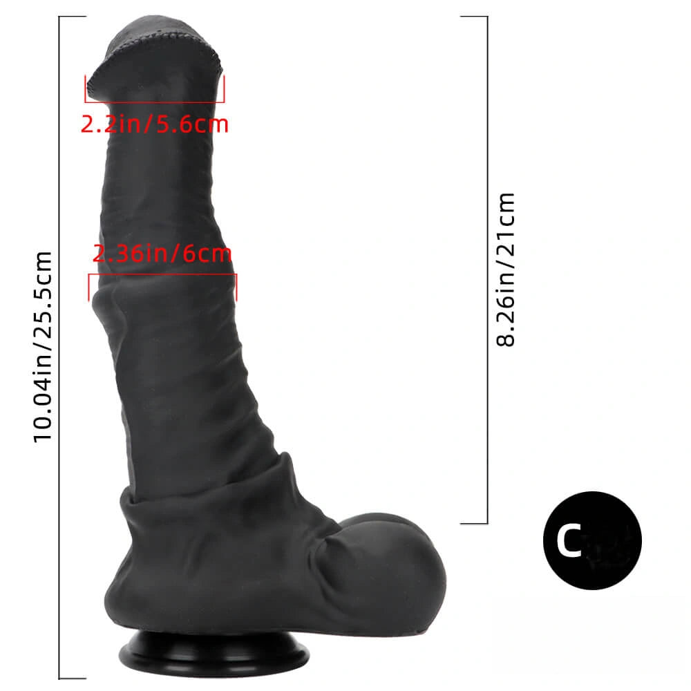 10.04in 11.41in 13.38in Big Black Thick Horse Penis Dildo Sex Toy