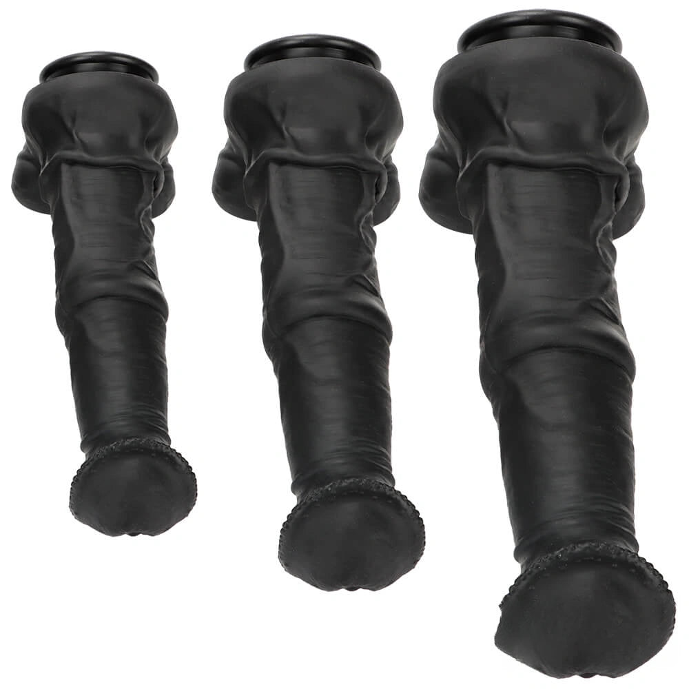 10.04in 11.41in 13.38in Big Black Thick Horse Penis Dildo Sex Toy