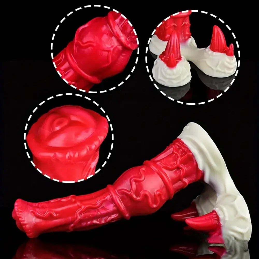 10.04in Big Animal Horse Cock Silicone Soft Cock Dildo For Anus Dilator