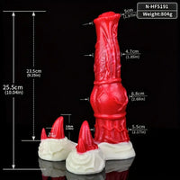 10.04in Big Animal Horse Cock Silicone Soft Cock Dildo For Anus Dilator