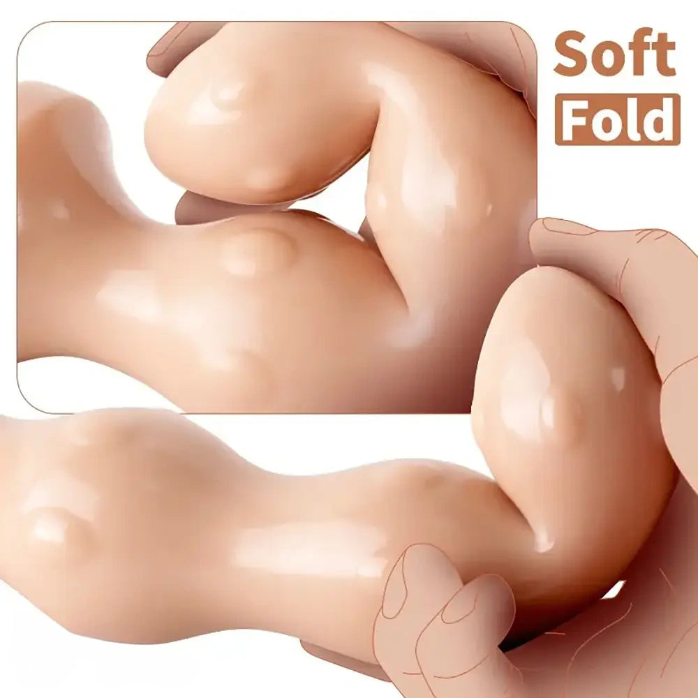 10.04in Large Suction Cup Anal Toy PVC Spiked Butt Plug Dildo