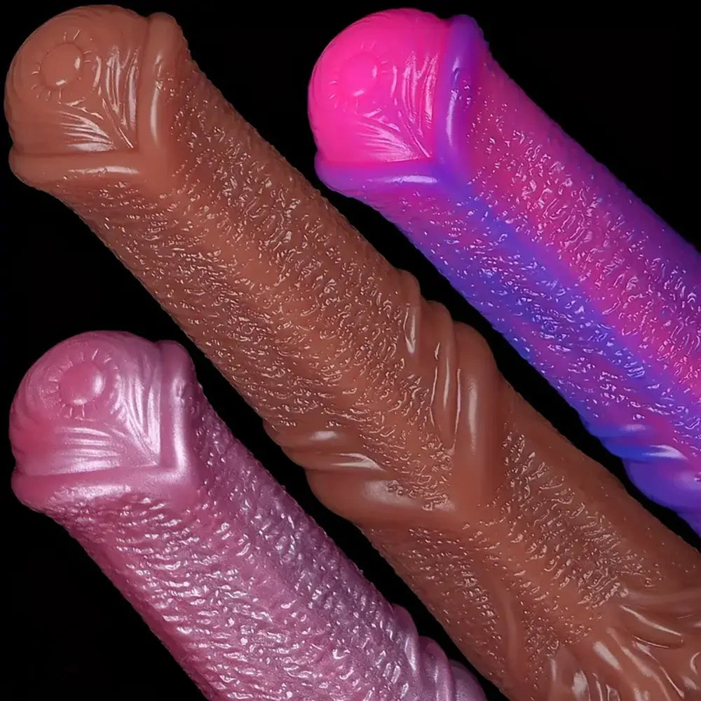 10.04in Liquid Silicone Mixed Color Horse Cock Animal Dildo Adult Sex Toy