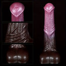 10.04in Liquid Silicone Mixed Color Horse Cock Animal Dildo Adult Sex Toy