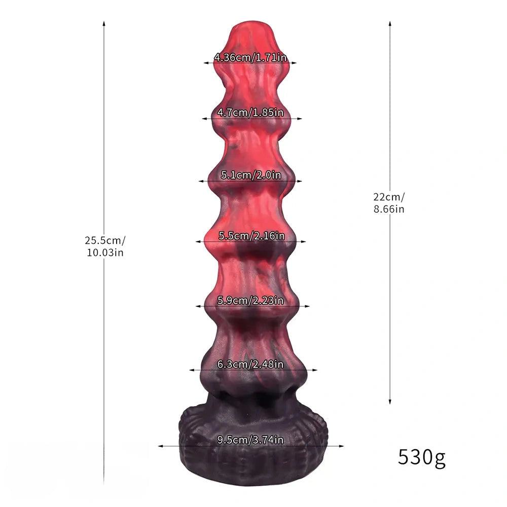 10.04in Monster Silicone Big Odd Dildo Anal Clit Expansion Sex Toy