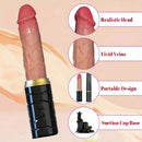10.04in Portable Sex Machine Thrusting Vibrating Dildo Liquid Silicone Vibrator