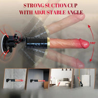 10.04in Portable Sex Machine Thrusting Vibrating Dildo Liquid Silicone Vibrator