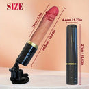 10.04in Portable Sex Machine Thrusting Vibrating Dildo Liquid Silicone Vibrator