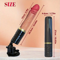 10.04in Portable Sex Machine Thrusting Vibrating Dildo Liquid Silicone Vibrator