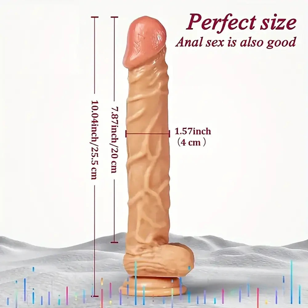 10.04in Realistic Large Flesh Dildo For G Spot Women Adult Sex Toy