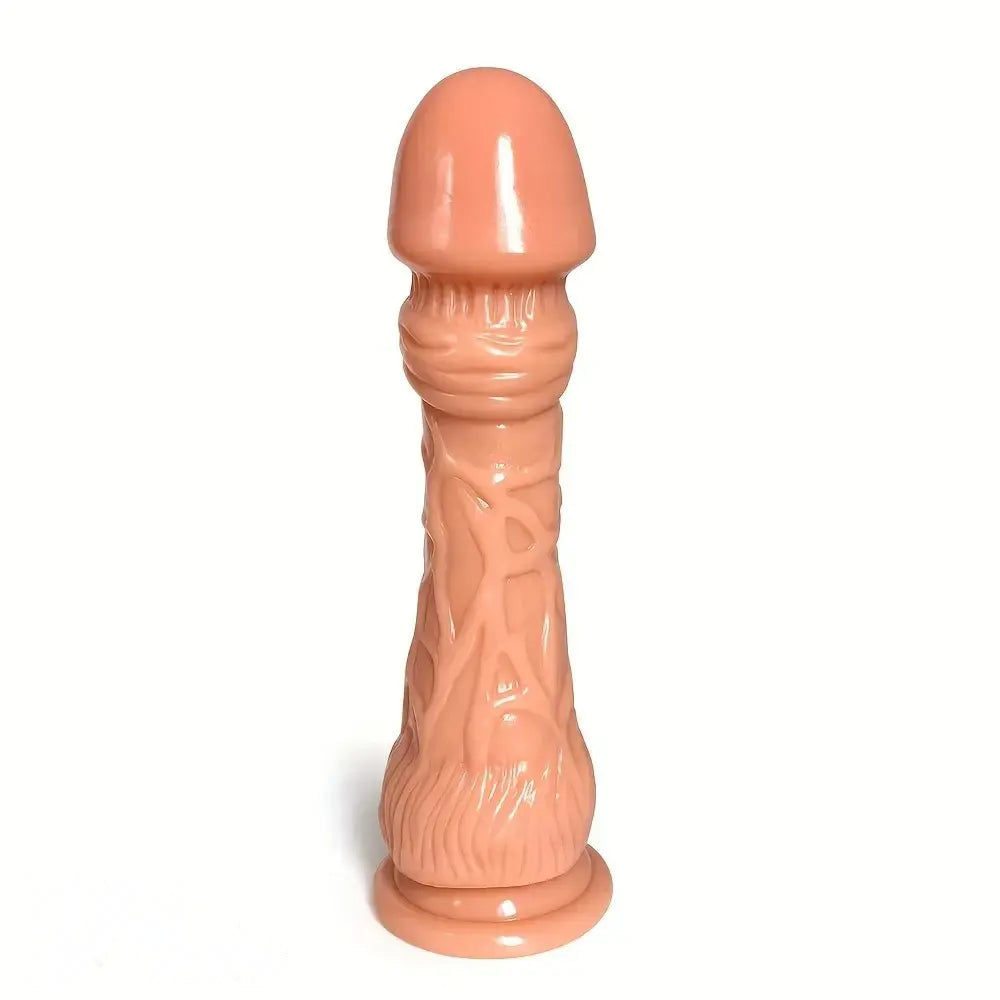 10.04in Realistic Penis Head Suction Cup Glans Dildo Manual Masturbator
