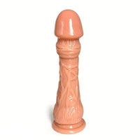 10.04in Realistic Penis Head Suction Cup Glans Dildo Manual Masturbator