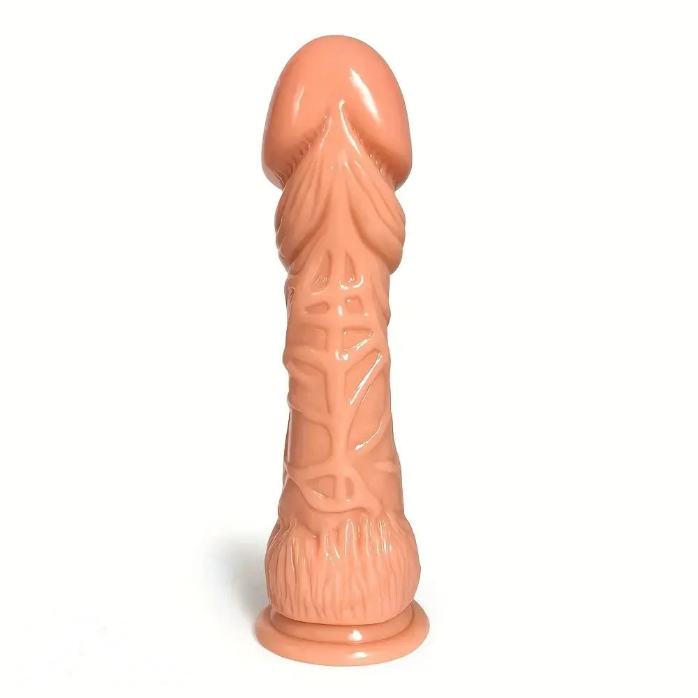10.04in Realistic Penis Head Suction Cup Glans Dildo Manual Masturbator