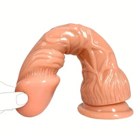 10.04in Realistic Penis Head Suction Cup Glans Dildo Manual Masturbator