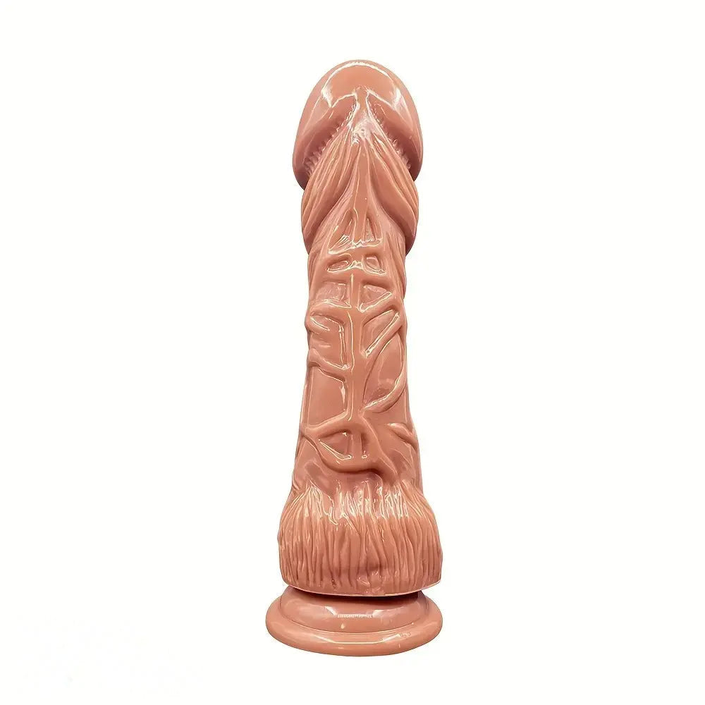 10.04in Realistic Penis Head Suction Cup Glans Dildo Manual Masturbator