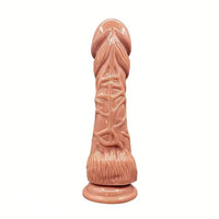 10.04in Realistic Penis Head Suction Cup Glans Dildo Manual Masturbator