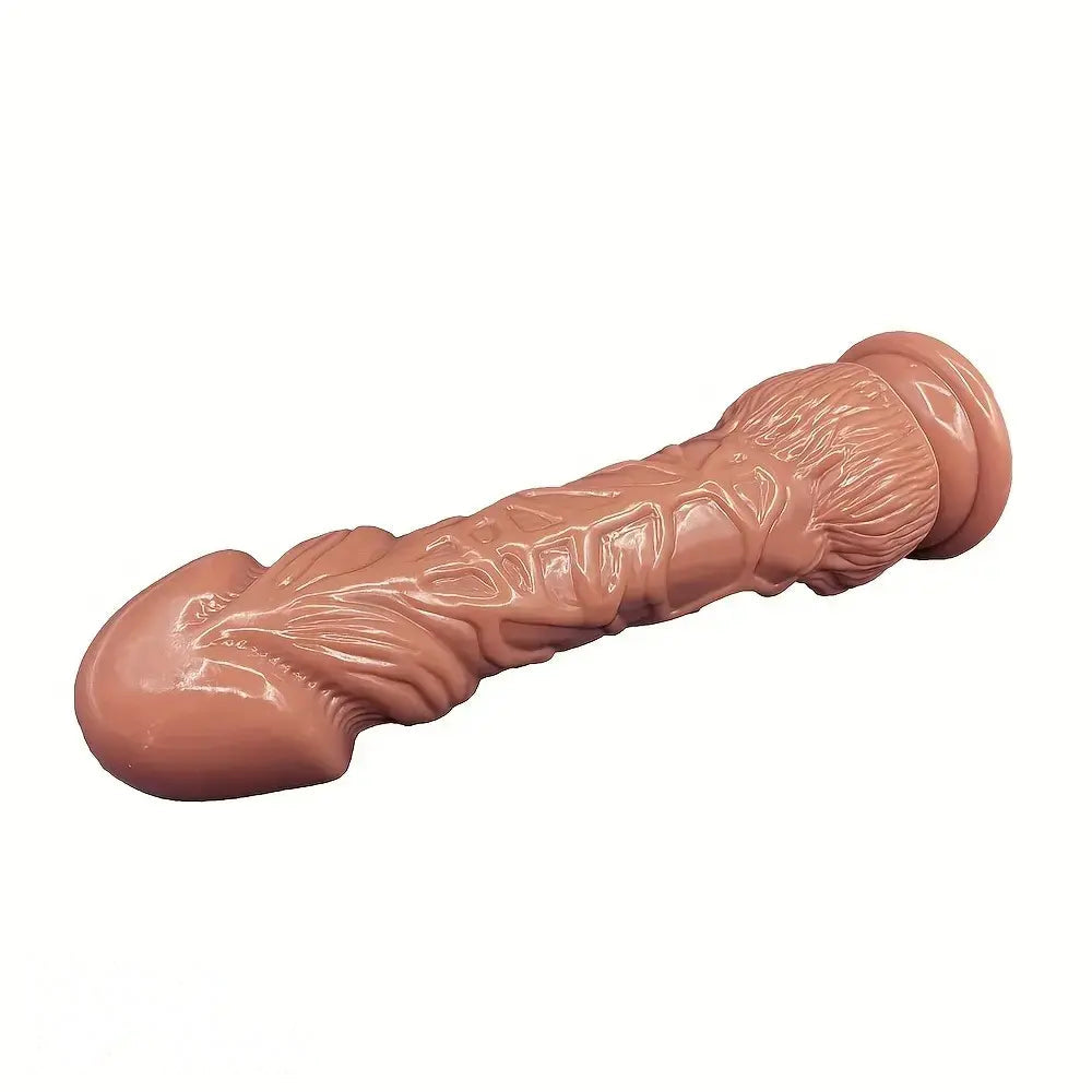 10.04in Realistic Penis Head Suction Cup Glans Dildo Manual Masturbator