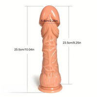 10.04in Realistic Penis Head Suction Cup Glans Dildo Manual Masturbator
