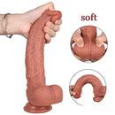 10.04in Skin Feeling Real Soft Dildo Female Sex Toy With Sucker