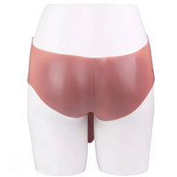 10.11in Hollow Sleeve Strap on Dildo Leather Pants For Men Women Sex