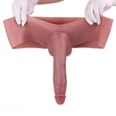 10.11in Hollow Sleeve Strap on Dildo Leather Pants For Men Women Sex